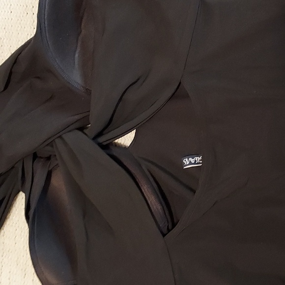 Figleaves Bardot Swimsuit in Black - Picture 9 of 14